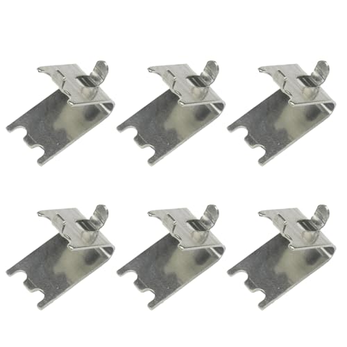 DOITOOL 6 piezas Clips para Estantes de Frigorífico Ganchos de Sujeción para Congelador con Diseño Pulido Seguro Soporte Resistente para Rejilla de Refrigerador Fácil Instalación Repuesto
