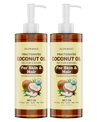 FLOWHYET USDA Organic Fractionated MCT Coconut Oil for Skin, 2