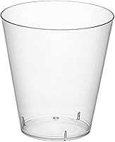 Vista 1 de Party Essentials Disposable Hard Plastic Shot Shooter Glasses Tasting Cups, 100-Count, 2-Ounce Clear