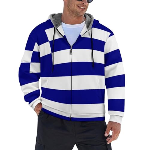 Sweat à capuche chaud Grèce homme femme - Blouson imprimé country flag avec veste polaire zippée 3D