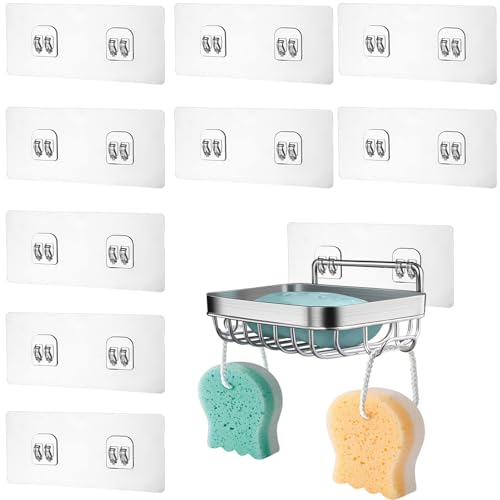 HANABASS ���͔S���t�b�N ����PVC�� �Ǌ|���p 10�Z�b�g �h�A��ǂɍœK ������Q���g�p�\ �h�����s�v�ȒP���t�� �����Ȃ������p�S���t�b�N