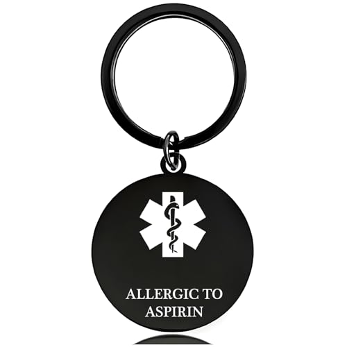 Medical Alert Metal Keychain For Men Women - SOS Emergency