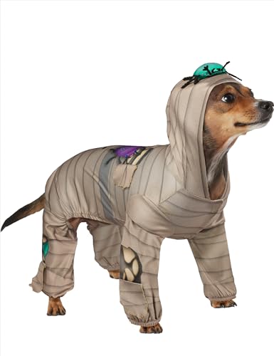 Rubies Mummy Fun and Cute Pet Costume Hooded Jumpsuit for Themed Parties and Halloween, Large