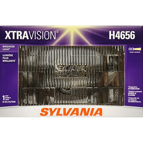SYLVANIA - H4656 XtraVision Sealed Beam Headlight - Halogen Headlight Replacement 100x165 Delivers More Downroad Visibility (Contains 1 Bulb)