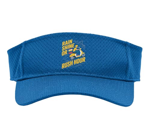 Delivery Driver Motorcycle Food Delivery Guy Courier Sport Sun Visor, Adult, One Size, Royal Blue