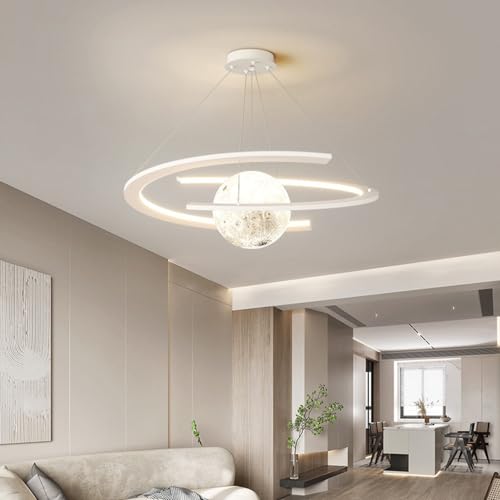 Lampe de suspension contemporaine noire et blanche pour cuisine et salle à manger