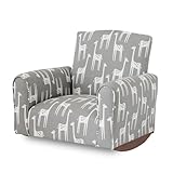 The Rose Hill Company Kid Rocking Chair for Toddlers, Child Chair for Little Kids, Upholstered Toddler Armchair for Children, Comfy and Cute Little Kid Chairs (Rockers, Grey Giraffes Print)
