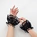 yefiuo Lace Gloves Black Kawaii Wrist Sleeve,Fashion Hand Sleeve Lace Elastic Bracelet for Halloween,Christmas,Wedding,Tea Party,Masquerade,Nightclub,Daily Cuff Decoration Ma'am Girls
