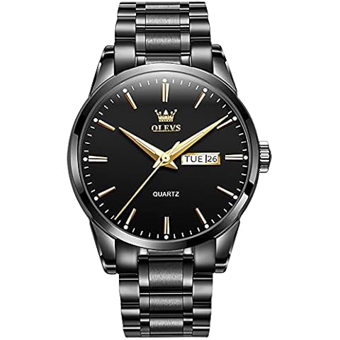 OLEVS Stainless Steel Waterproof Date Watch Cover