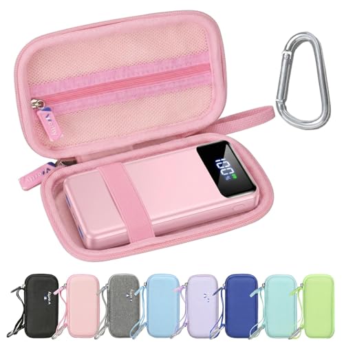 Portable Bank Charger Case for charmast for citicr for VRURC for OHOVIV Fast Charging Battery Protective Case(Pink)