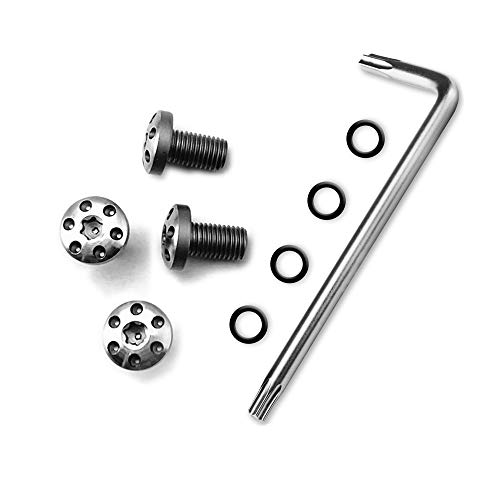Guuun 1911 Grips Screws, 4 O Rings, T10 Torx Key, 4 Stainless Steel Screws Six Eyes Fancy 1911 Screws Silver #TOP2