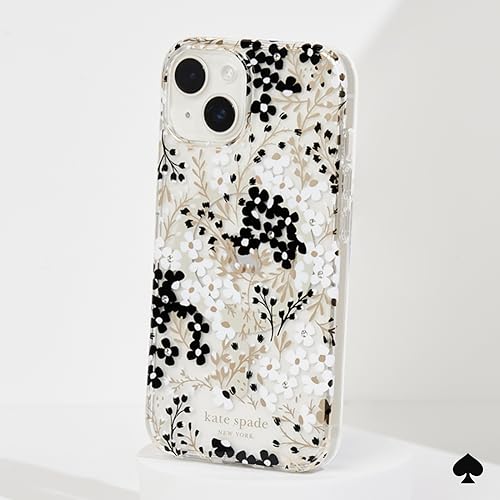 Coque iPhone 14 Kate Spade MagSafe protection rigide motif fleurs