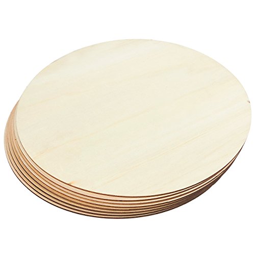 Juvale Wooden Cutouts for Crafts, Wood Circles, 0.1 inch Thick