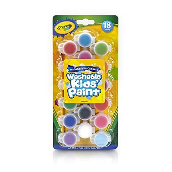 Crayola 54-0125 Crayola Washable Kid's Paint Pots - 18 Colors