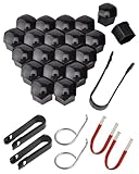 MYGLOAR 27 Stück Radschrauben Radmuttern Radmutternkappen I 20x Radschraubenkappen 17 mm I Radmutternkappen Universelle Kunststoffabdeckungen Schraubenabdeckungen mit Werkzeugsatz zum Entfernen