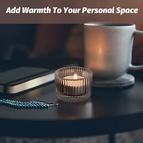 Votive Tealight Candle Holders Set Of 12, Glass Small Tea Lights Candle Holder For Wedding Party Birthday Room Valentine's Day Thanksgiving Decor (2.2 X 1.5 Inch) #TOP5