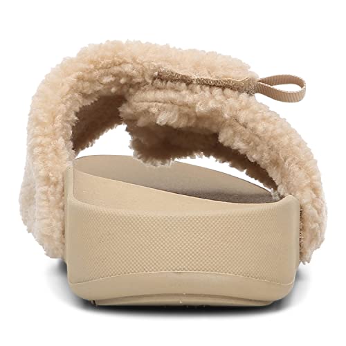 Vionic Keira Women's Orthotic Slide Sandal Ginger Root Shearling - 6 Medium #TOP5