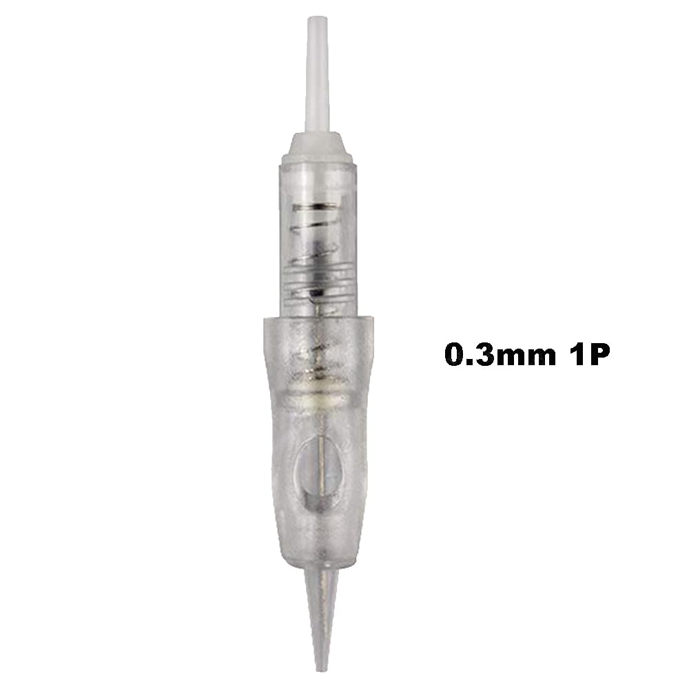 Professional Tattoo Grip Tubes with Needles, 1 Inch, 20-Piece Set, Black (14 Round Liner)