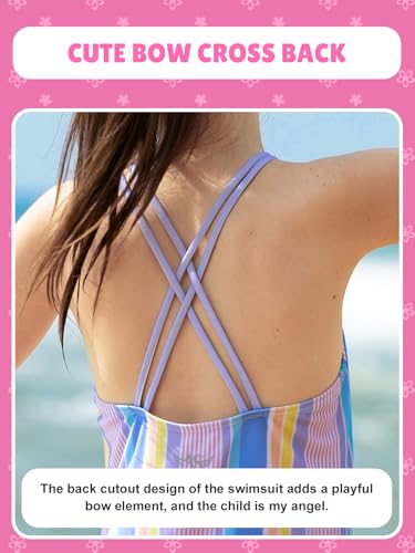 Image of Angel season Girls Swimsuits Kids Bathing Suit One Piece Swimwear with UPF 50+ Cute