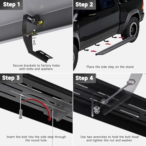 Estribos 6.5" de acero para Chevy Silverado 2007-2018 miniatura 6