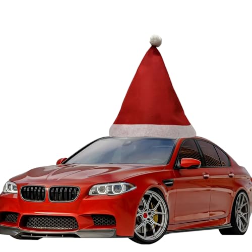 DGDRHZ Christmas Car Decor 43x37 Inch Giant Oversized Santa Hat, Red Felt, Classic Style, Die-Cut Shape, Scenic Pattern, 1 Count, Outdoor Use, Car Decoration, Santa Hat