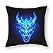 Poszewki na poduszki 1 szt. diabeł potwór zło ogień twarz dekoracyjne poszewki na poduszki 45 cm x 45 cm miękkie poliestrowe kwadratowe poszewki na poduszki do salonu sofa kanapa łóżko poszewki na poduszki