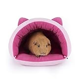 Niteangel Guinea Pig Cave Beds Cozy House Bedding for Rats Chinchilla Degu Ferrets Hedgehog (Pink)