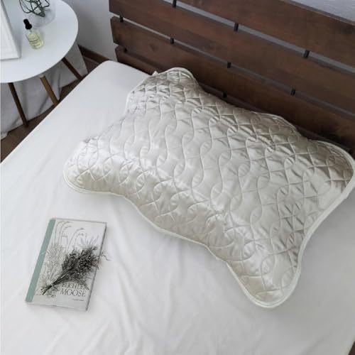 [ アイボリー ] [2枚組]プレミアムシルク100%リバーシブル枕パッド [43×63cm]( S-4363RMP-IV2P)