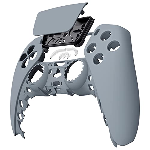 eXtremeRate New Hope Gray Touchpad Front Housing Shell for ps5 Controller, Soft Touch DIY Replacement Shell Custom Touch Pad Cover Faceplate for ps5 Controller - Controller NOT Included - Image 2