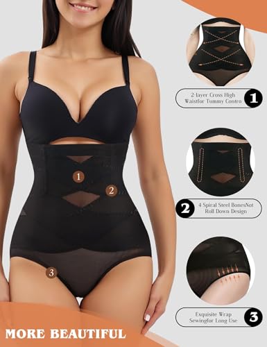 Shapewear for Women Tummy Control Underwear Body Shaper Women Under Dress, High Waist Cincher Butt Lifting Panties Panty4