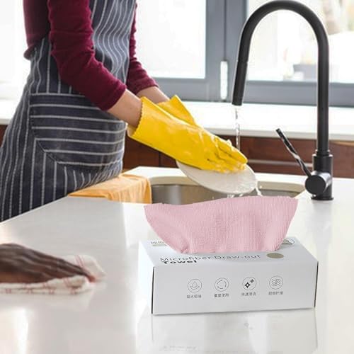 Générique Dishcloth, Dishcloth, Ultra Absorbent Kitchen Dishcloth, Multifunctional Cleaning Cloth, Toilet Cleaning Cloth, Finestra Cleaning Cloth, Car Interior Cleaning Cloth - immagine 4