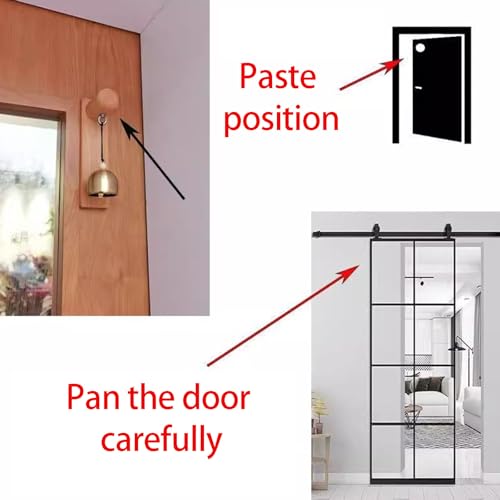 Alarma de puerta de entrada de madera con timbre decorativo multiusos para pasillo 8