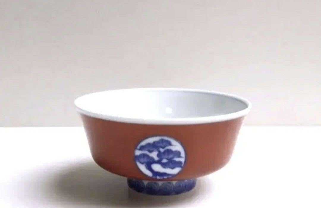 Amazon.co.jp: 深川製磁 丸紋外赤 お茶碗 : ホーム＆キッチン