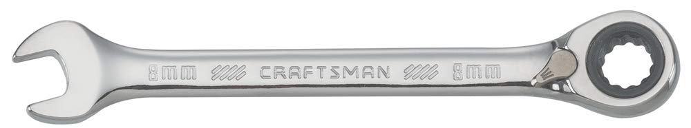 CRAFTSMAN Ratcheting Wrench, Metric, Reversible, 8mm, 72-Tooth, 12-Point (CMMT42420)