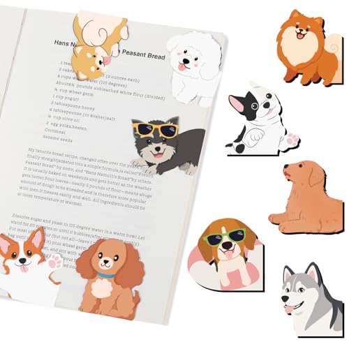 10-Piece Dog Magnetic Bookmark Set