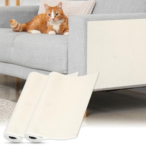 uxcell ���ȔS���L�X�N���b�`�}�b�g�A2���[�� 39.5�C���` x 11.8�C���` �J�E�`�v���e�N�^�[ �L�̒� DIY �\�t�@ �� �h�A �J�b�g �L ���h�~ �p�b�h �J�[�y�b�g�}�b�g �x�[�W��