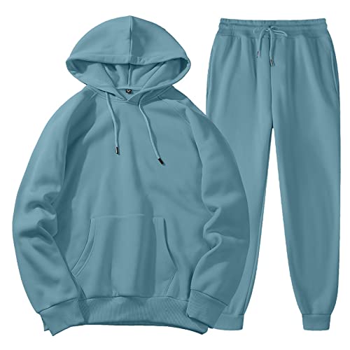 Survêtement de jogging pour homme doublé polaire fini les frissons ensemble sport bleu XXL
