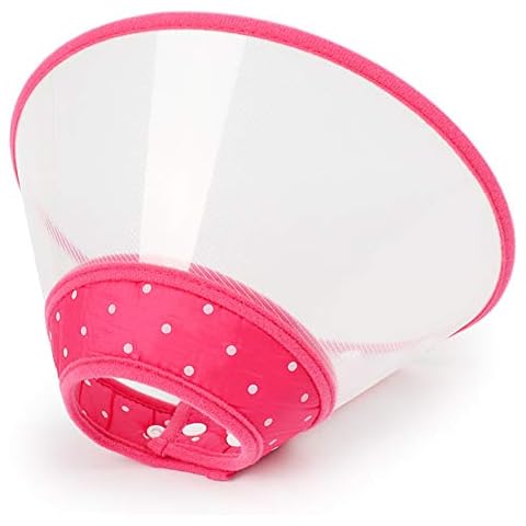 LHtechnology Pet Collar Cat Dog Recovery Collar Adjustable Cat Dog Cone ECollar with Soft Edge Plastic Cone Elizabethan Collar for Cats Dogs and Rabbits (L, Rose) Cover