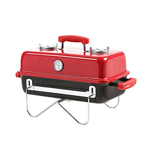 Household Barbecue Plate Portable BBQ Grill Plate Easy To Clean 58cm*30cm*37.5cm (Color : Red)