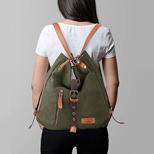SHANGRI-LA Purse Handbag Tote shoulder Bag for Women Casual School Hobo Bag Rucksack Convertible Backpack - Green