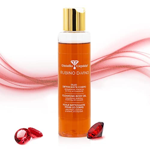 Aceite Corporal Limpiador Delicado - Sin SLS - Sin Espuma - Hidratante y Adelgazante - Bioactivo Natural Patentado - Divine Ruby Line - 150 ml Cover