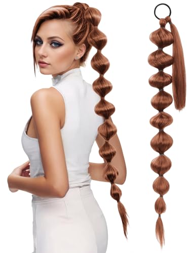 Estensione della coda di cavallo Parrucca sintetica della bolla con estensione della cravatta dei capelli 75cm per le donne