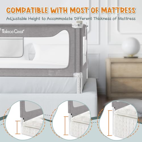 G TALECO GEAR Bed Rail for Toddlers, Stable Protective Bed Side Rails, Baby Bedrail Guard for Twin Full Queen & King Size Bed - Thumbnail 6