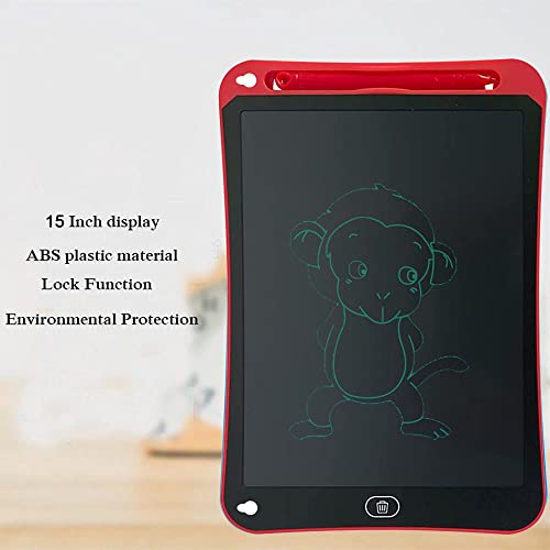 Image of SYGA LCD Writing Pad, 15 inch Kids Doodle & Scribble Boards Erasable Writing Tablet for Kids Adults, Red
