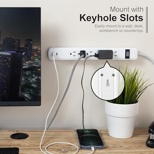 GE Power Strip with USB Ports, 6 Ft Extension Cord, 6 Outlet Extender by GE - Used condition - Image 5