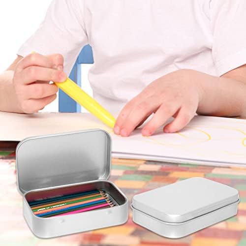 4 pieces of aluminum one-piece storage iron box, rectangular one-piece tinplate box, metal rectangular storage container, household aluminum storage small object iron box, used to store items