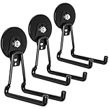 Lvoess Heavy Duty Storage Magnetic Utility Hooks Large Garage Magnet Hooks with Anti-Slip Coating for Metal Cabinet,Pegboard,Garage Shelve,Garden Tools (Black3pro)