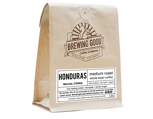Fresh Roasted , Organic , Fair Trade , Medium Roast Whole Bean Coffee , Honduras
