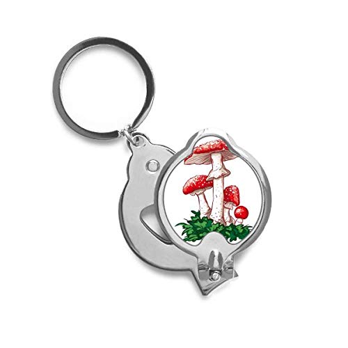 Coupe-ongles de précision DIYthinker motif champignon rouge en acier robuste