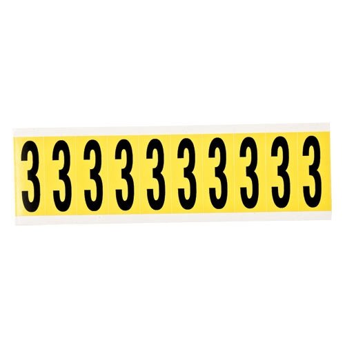 Brady 3440-3, 34403 34 Series Indoor Number and Letter, (Pack of 25 Cards)